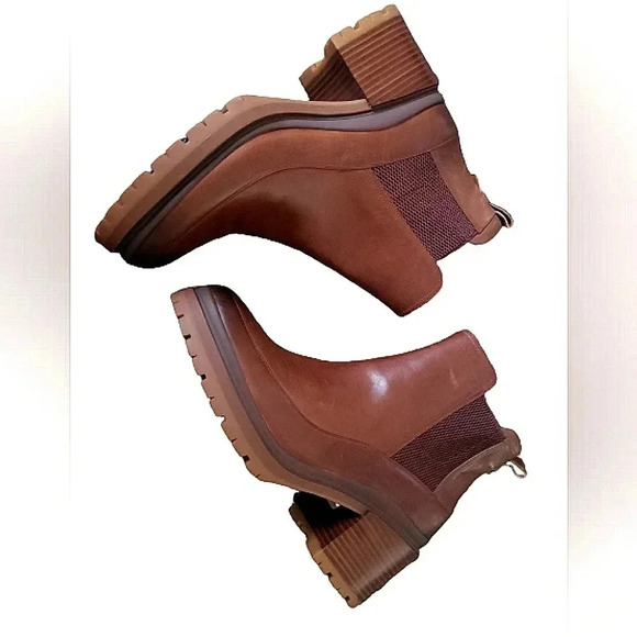 Lugsole 10 Retro Preppy Biker Chelsea Waterproof Burnished Leather Ankle Boot - Picture 3 of 8